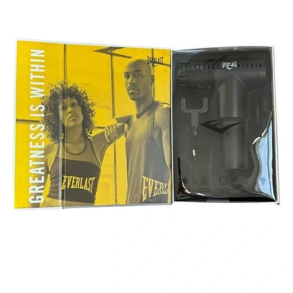 NEW Everlast Beast 6-Speed Rechargeable Electric Muscle Massage Gun Machine NIB - Picture 2 of 5